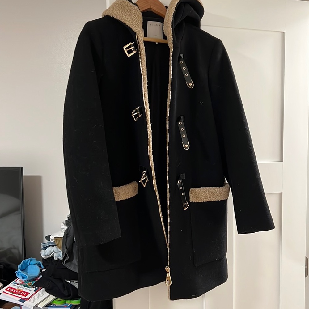 Sandro coat black size 40